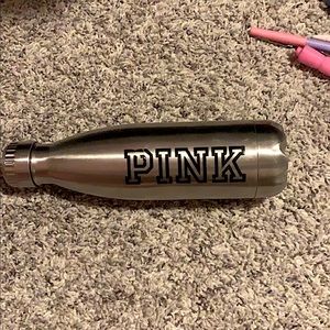 Pink metal water bottle